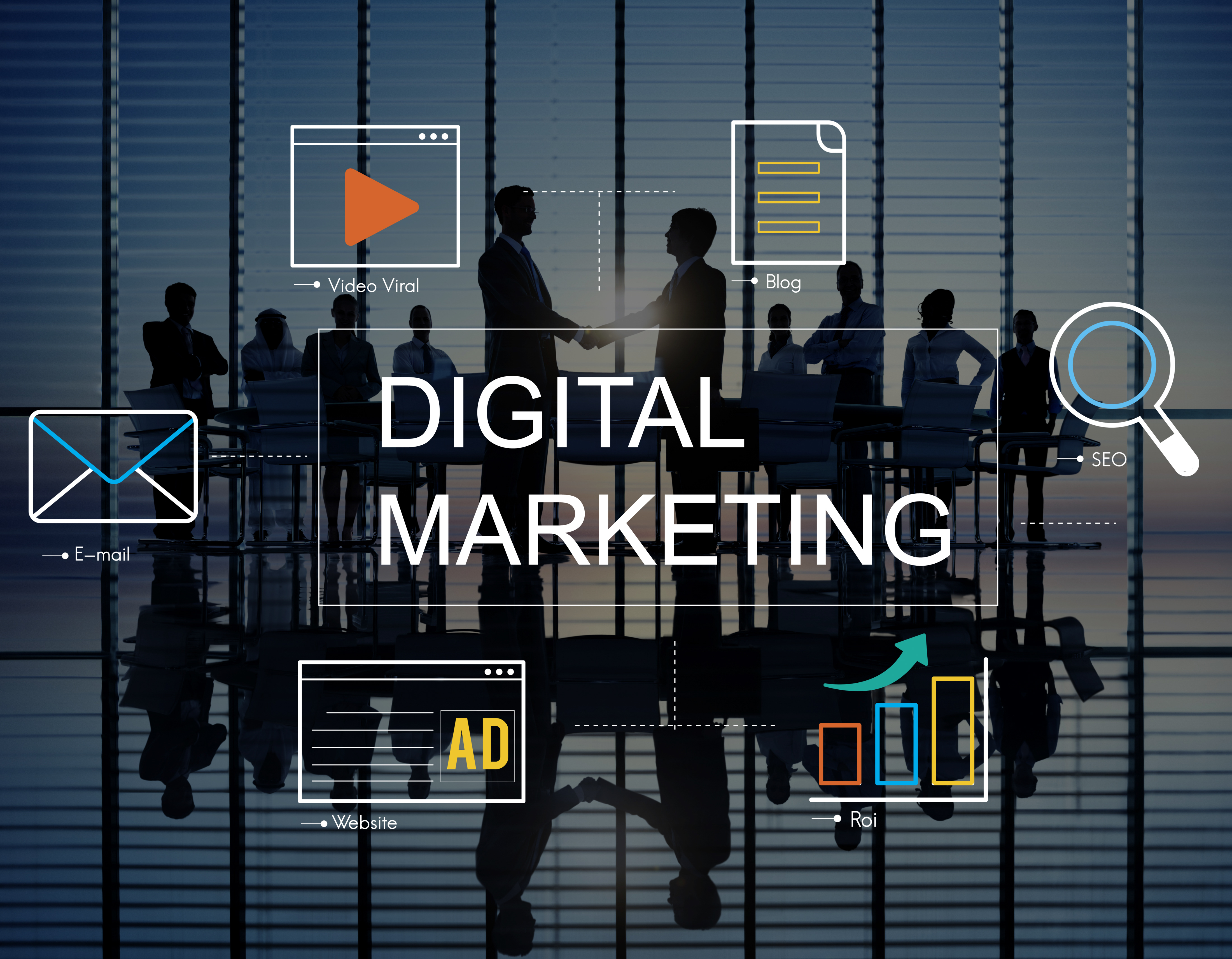 Dashboard of analytics and digital marketing platforms